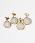Gold + white solar agate