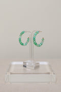 Green Jade Gemstone Hoops
