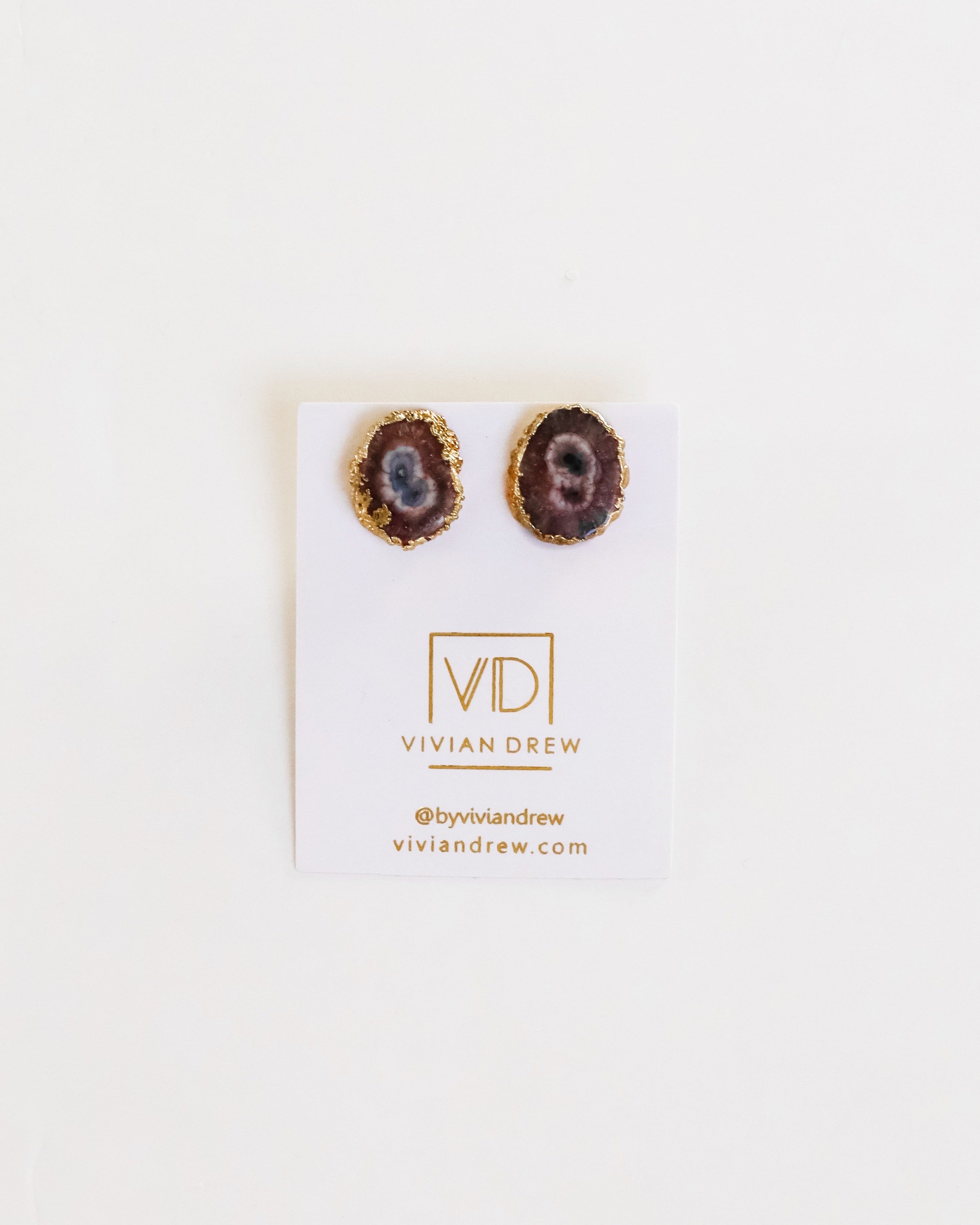 Grey Agate Studs