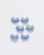 Periwinkle Blue Cluster Drop Pearl Studs