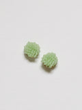Celadon Green Knot Studs