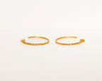 White Stone Hoops
