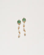 Rhombus + 3 Pearl Drop In 3 stone color options
