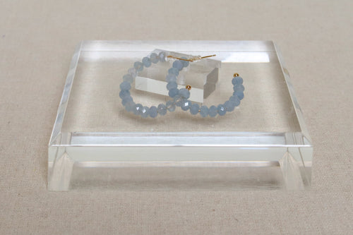 Aquamarine Gemstone Hoops