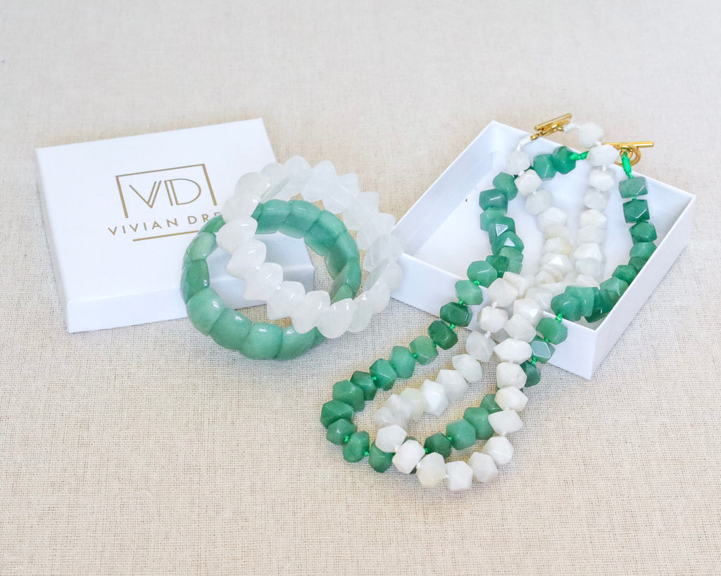 Green Aventurine Nugget Necklace