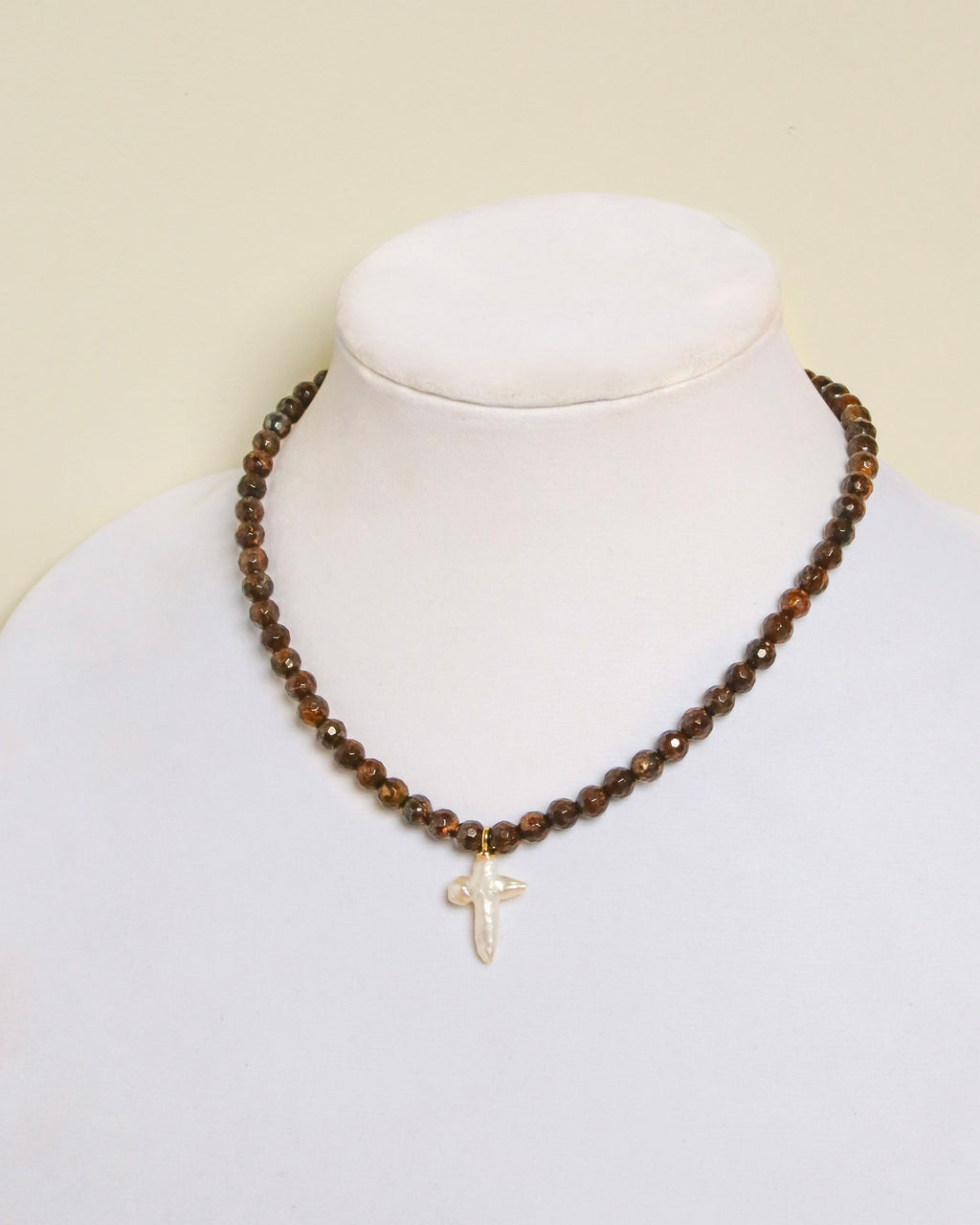 Chocolate Brown Jasper Cross