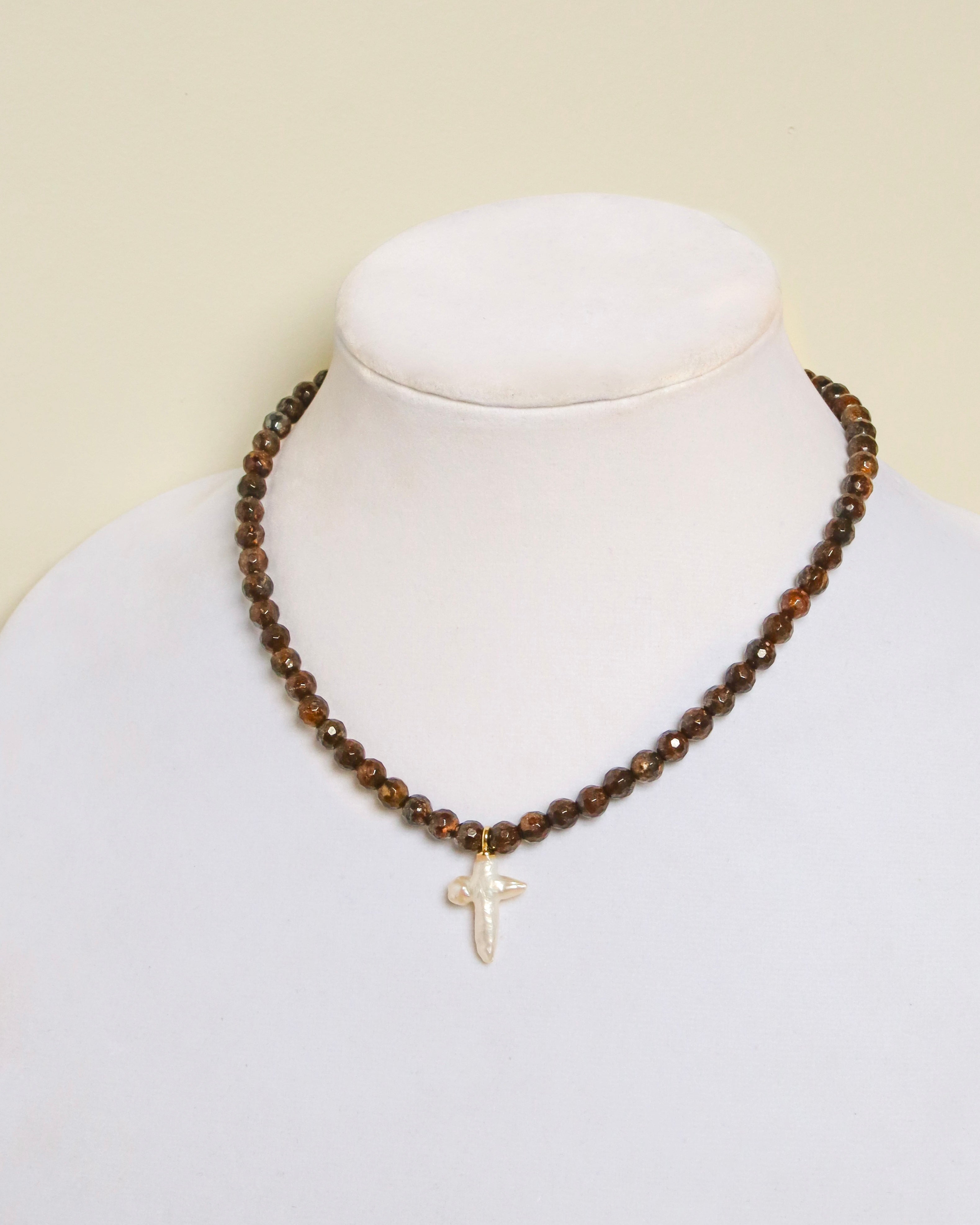 Chocolate Brown Jasper Cross