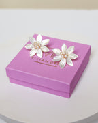 Ivory Pearl Flower Stud