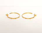 Taupe Stone Hoops