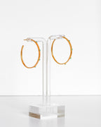Green Stone Hoops