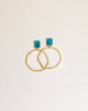 Teal + Gold Hoop