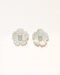 (Pre-Order) Flower Pearl Studs in Blue
