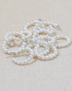 Pearl Beaded Hoops
