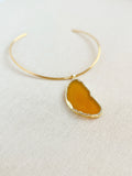 Mustard Agate Collar Necklace