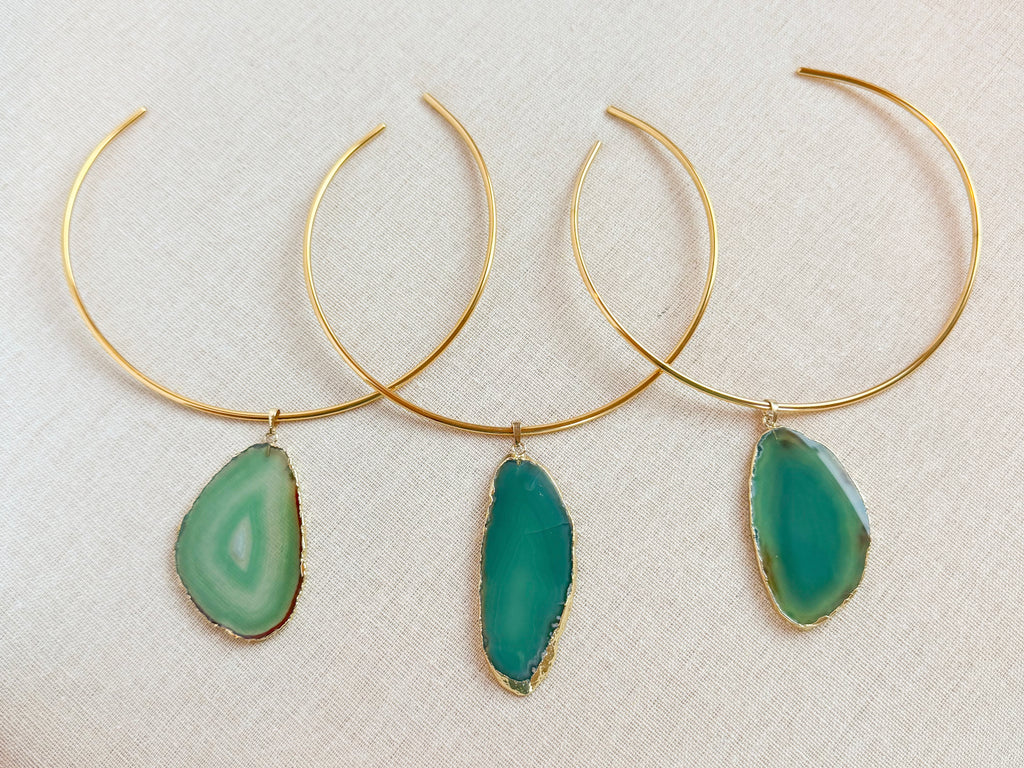 Green Agate Collar necklace