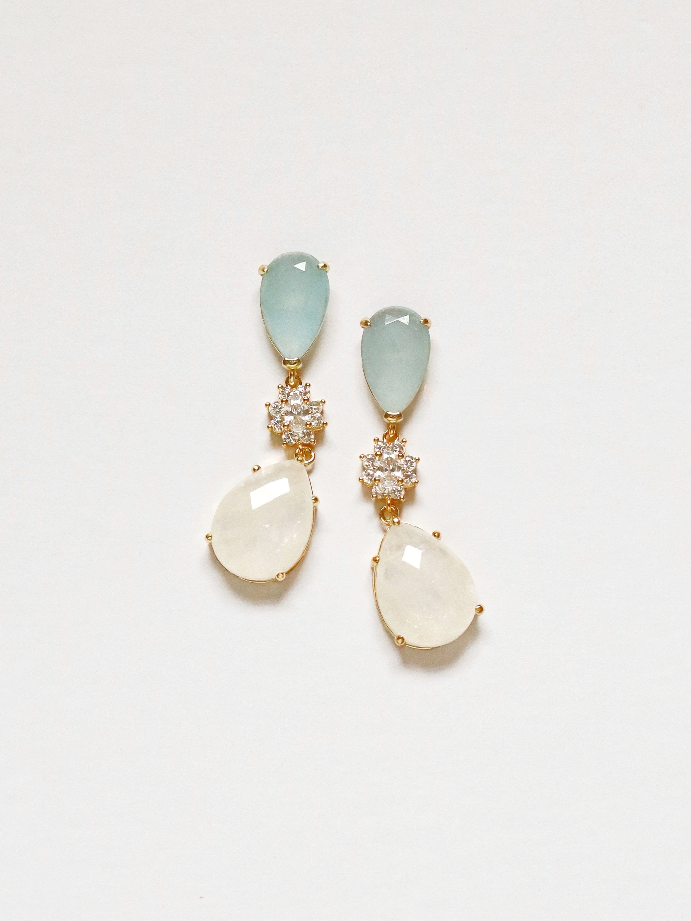 Ice Blue + Glitzy + White Quartz