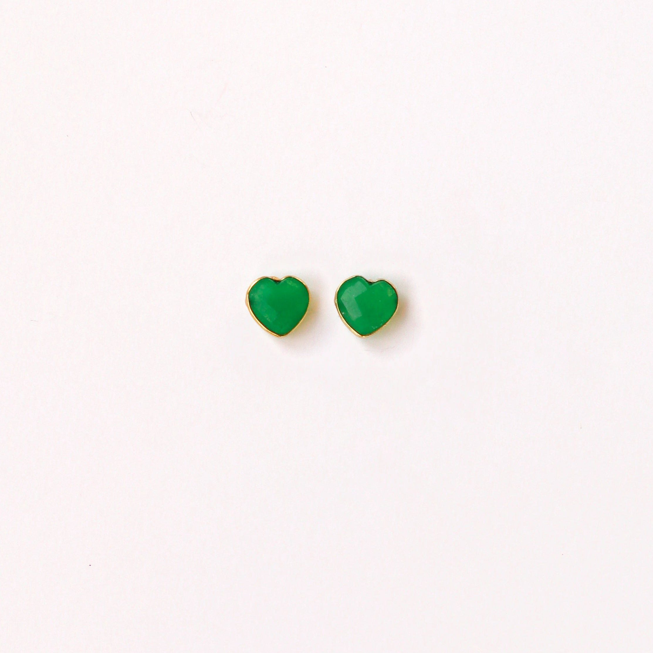 Green Heart Studs