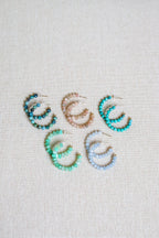 Aquamarine Gemstone Hoops