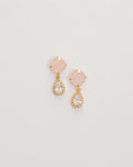 Rose Quartz + Glitzy Teardrop