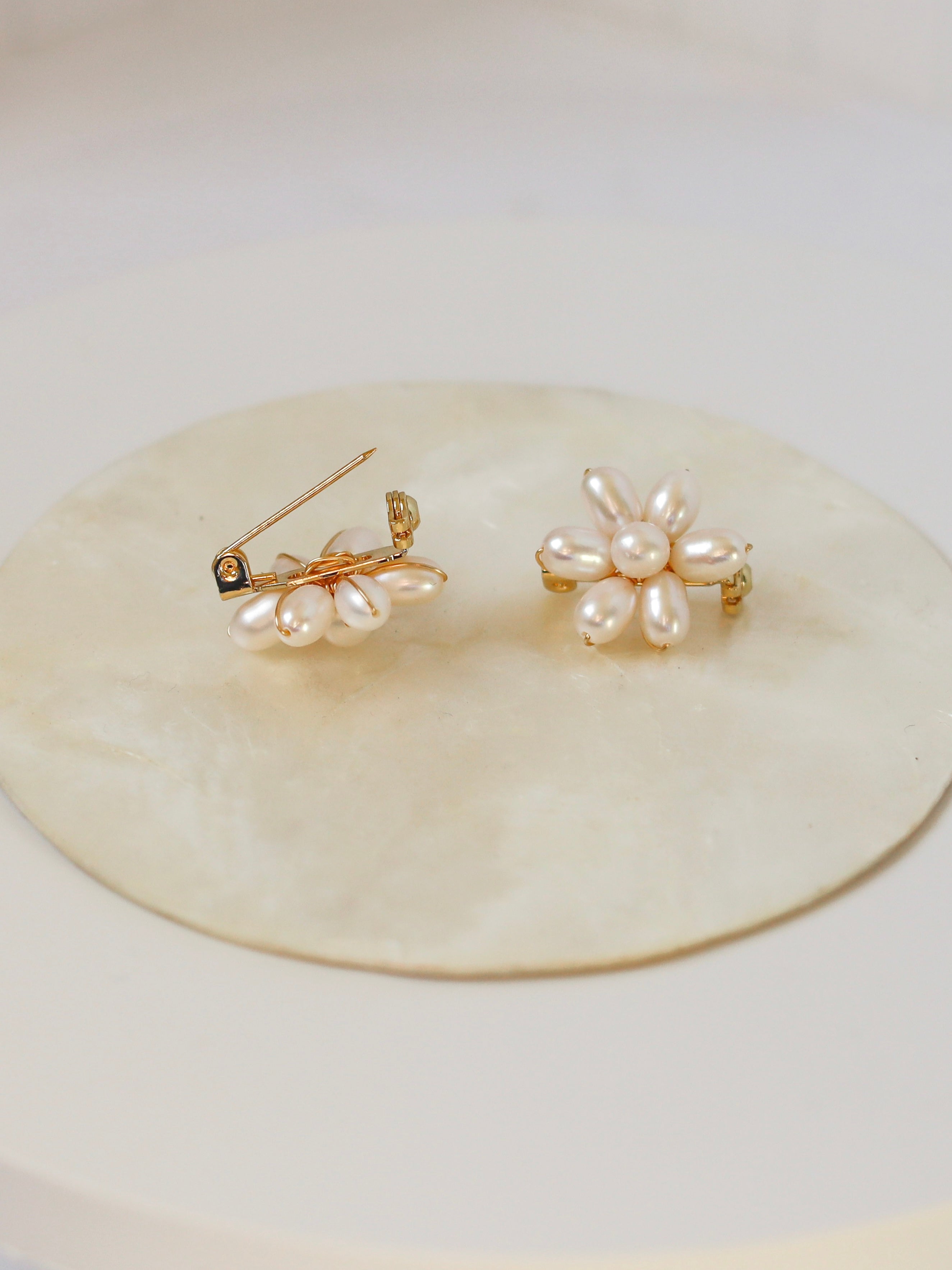 Pearl Flower Brooch