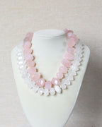 Rose Quartz Statement Stone Necklace