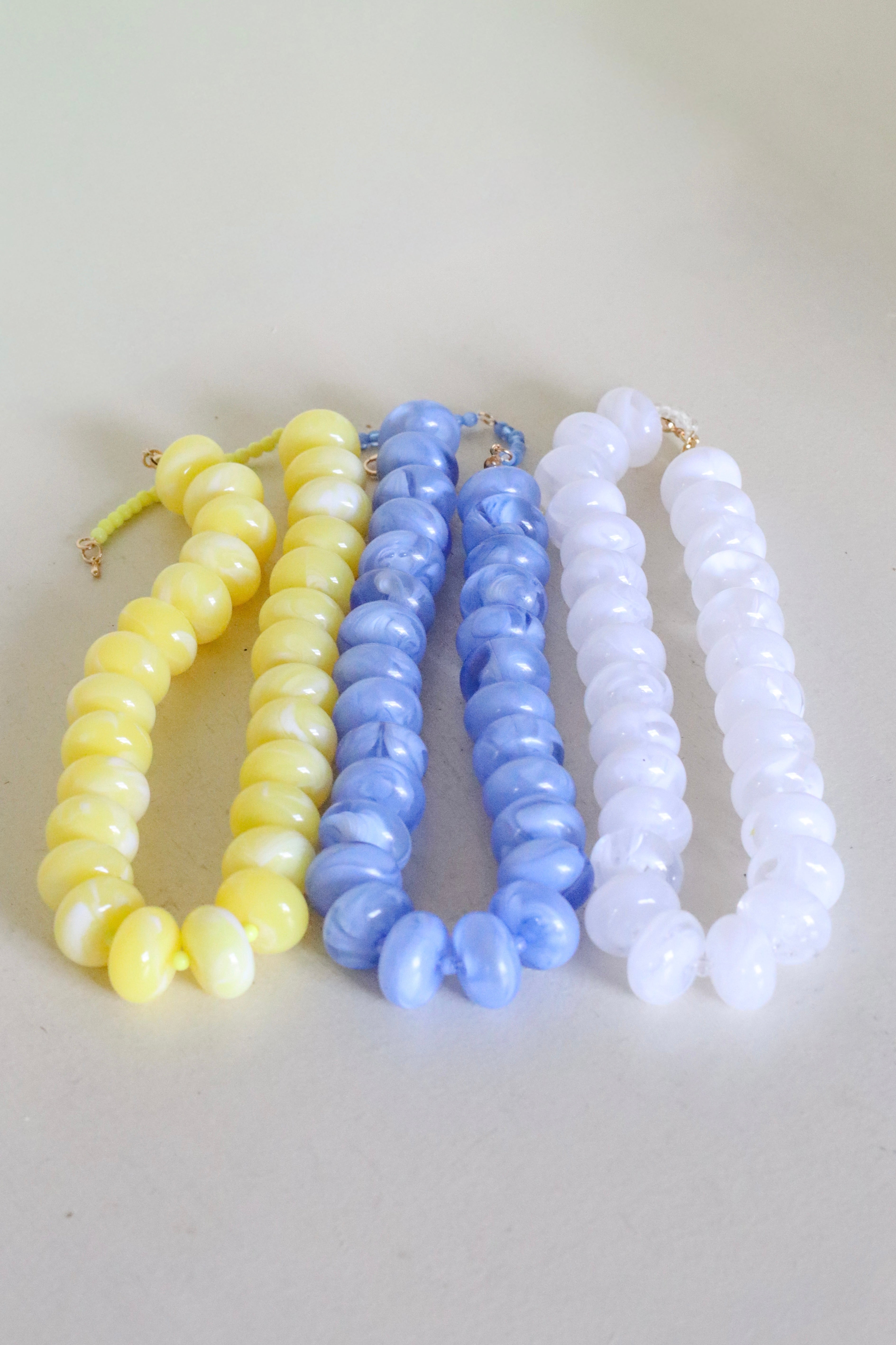 Yellow Acrylic Nugget Necklace