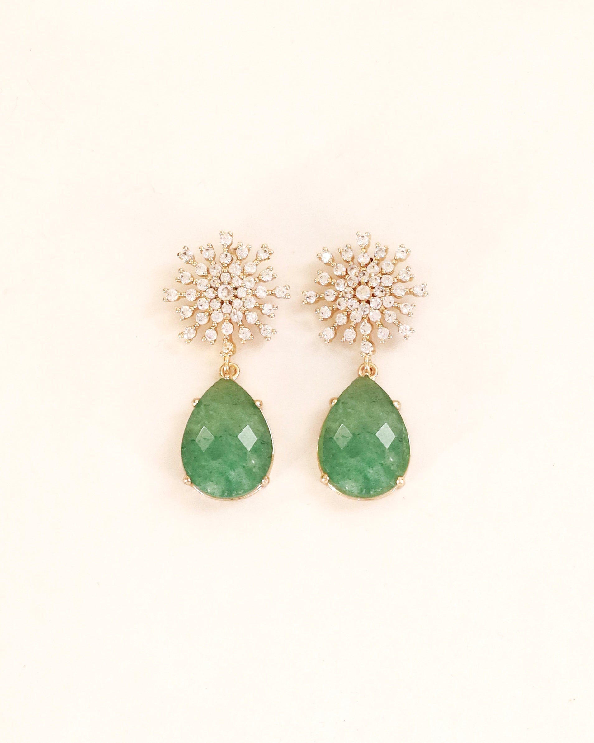Round Glitzy Flower + Green