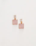 Diamond + Square Rose Quartz