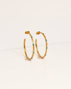 Turquoise Stone Hoop