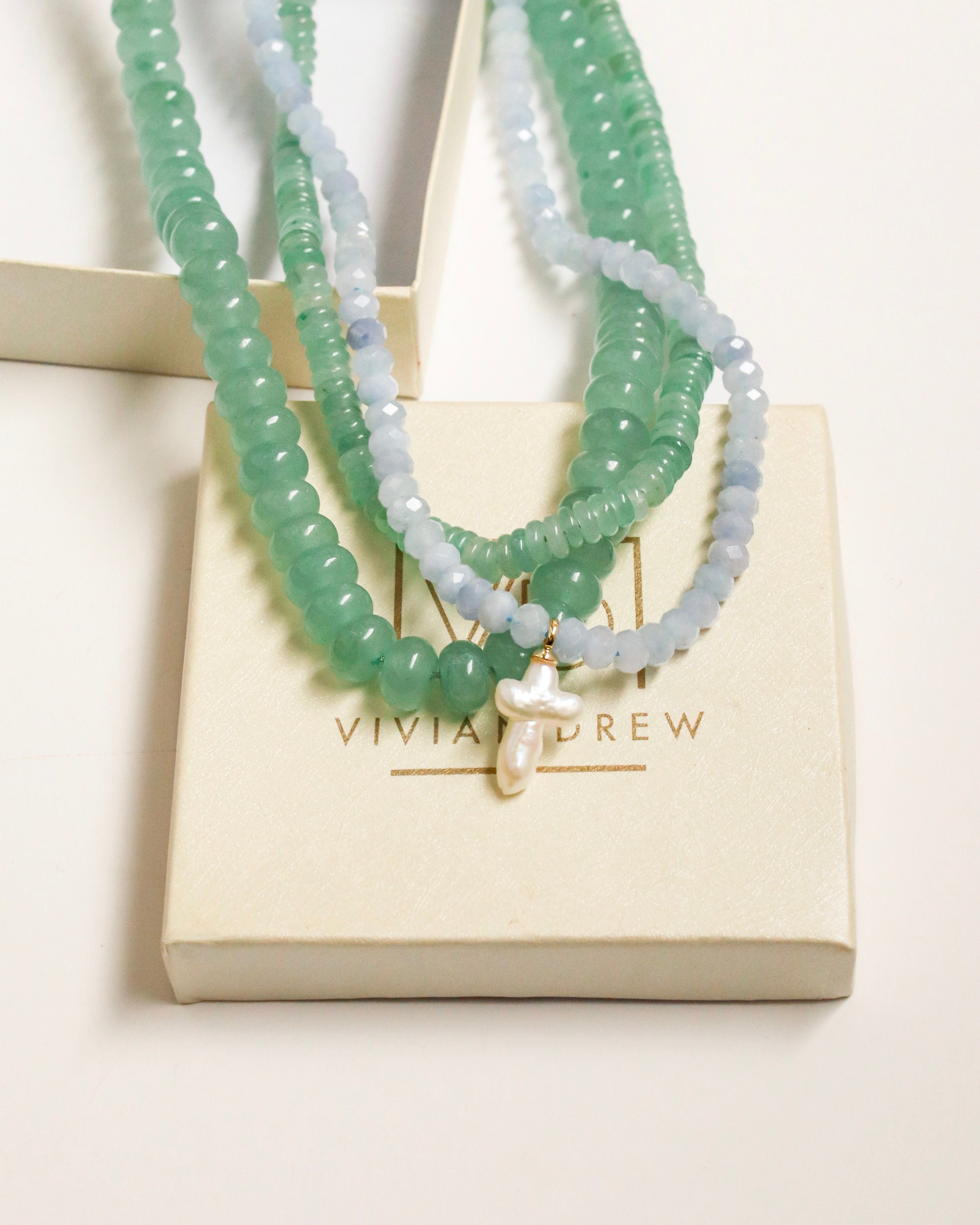 Aquamarine Cross