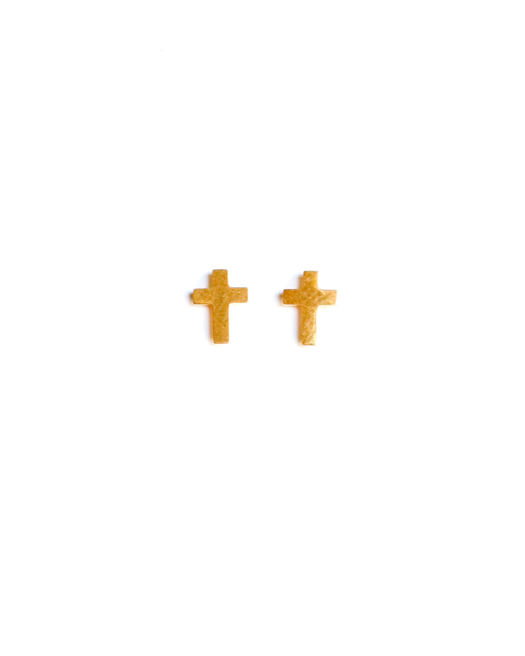 Mini Gold Cross Studs