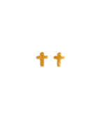 Mini Gold Cross Studs