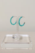 Turquoise Gemstone Hoops
