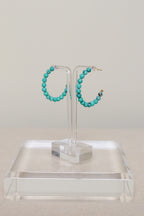 Turquoise Gemstone Hoops