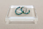 Green Turquoise Gemstone Hoops