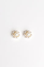 Mini Pearl Halo Cluster Studs