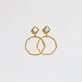 Freshwater Pearls + Gold Hoop