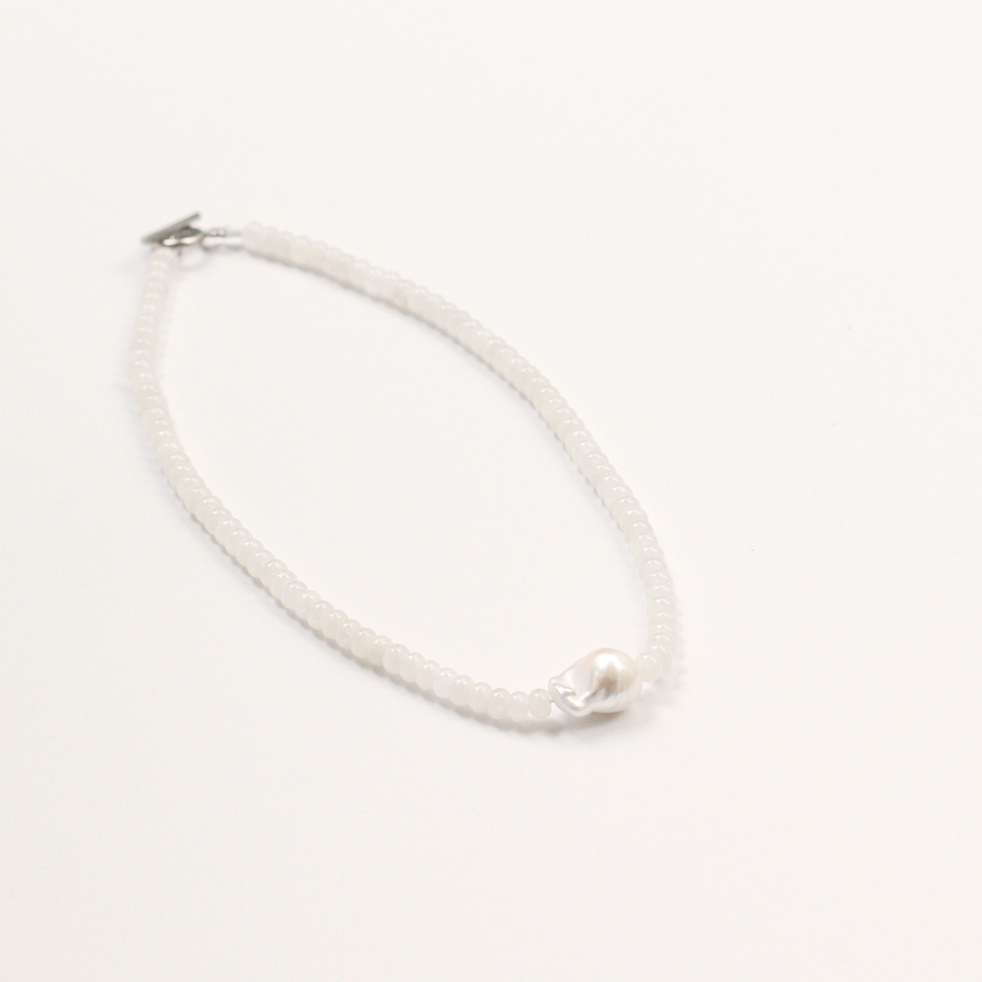 Baroque Beaded White Quartz Necklace