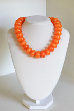 Orange Acrylic Nugget Necklace