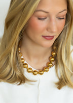 Round Golden Necklace (non-tarnish)
