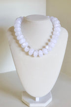 White Acrylic Nugget Necklace