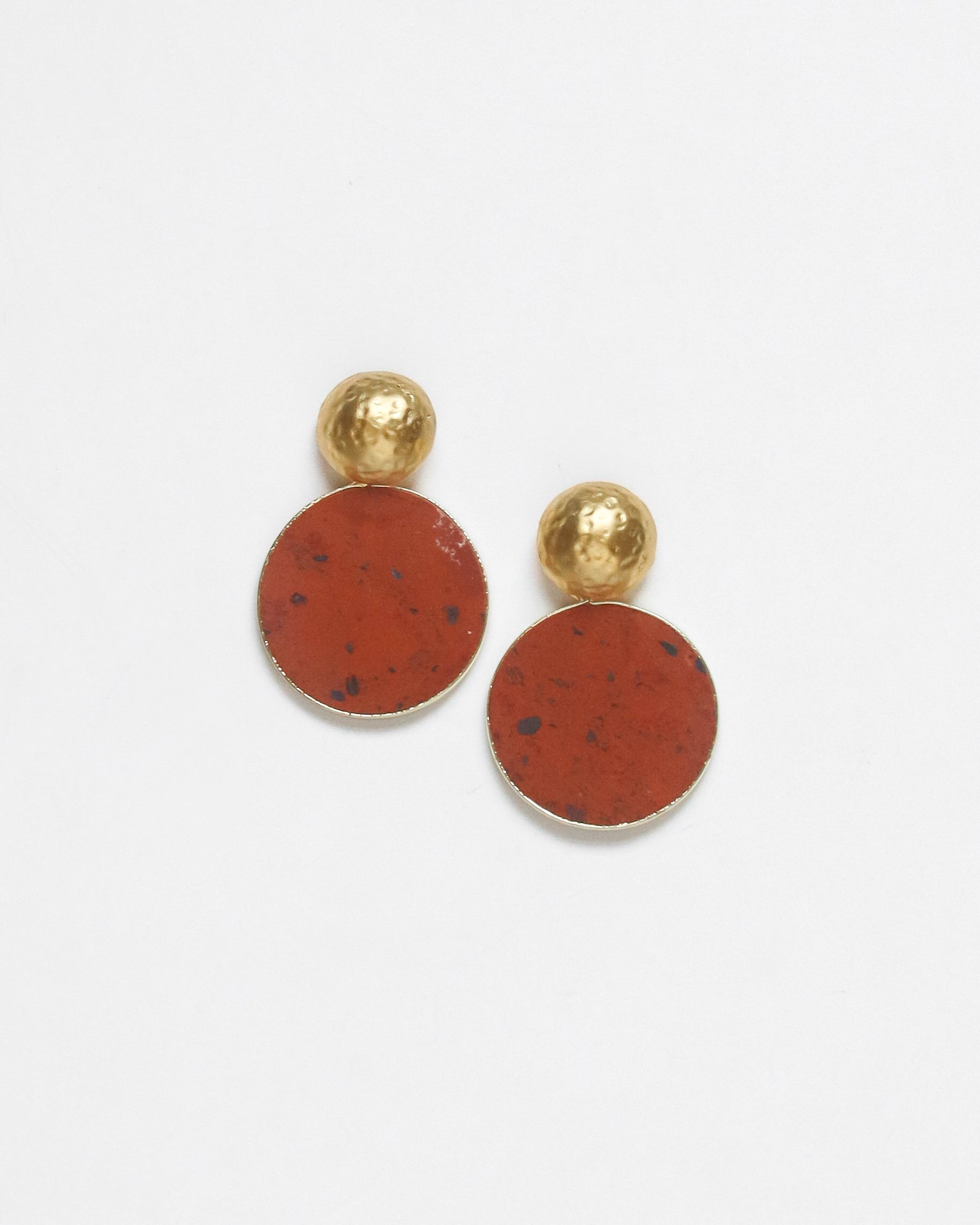 Gold + Round Red Jasper