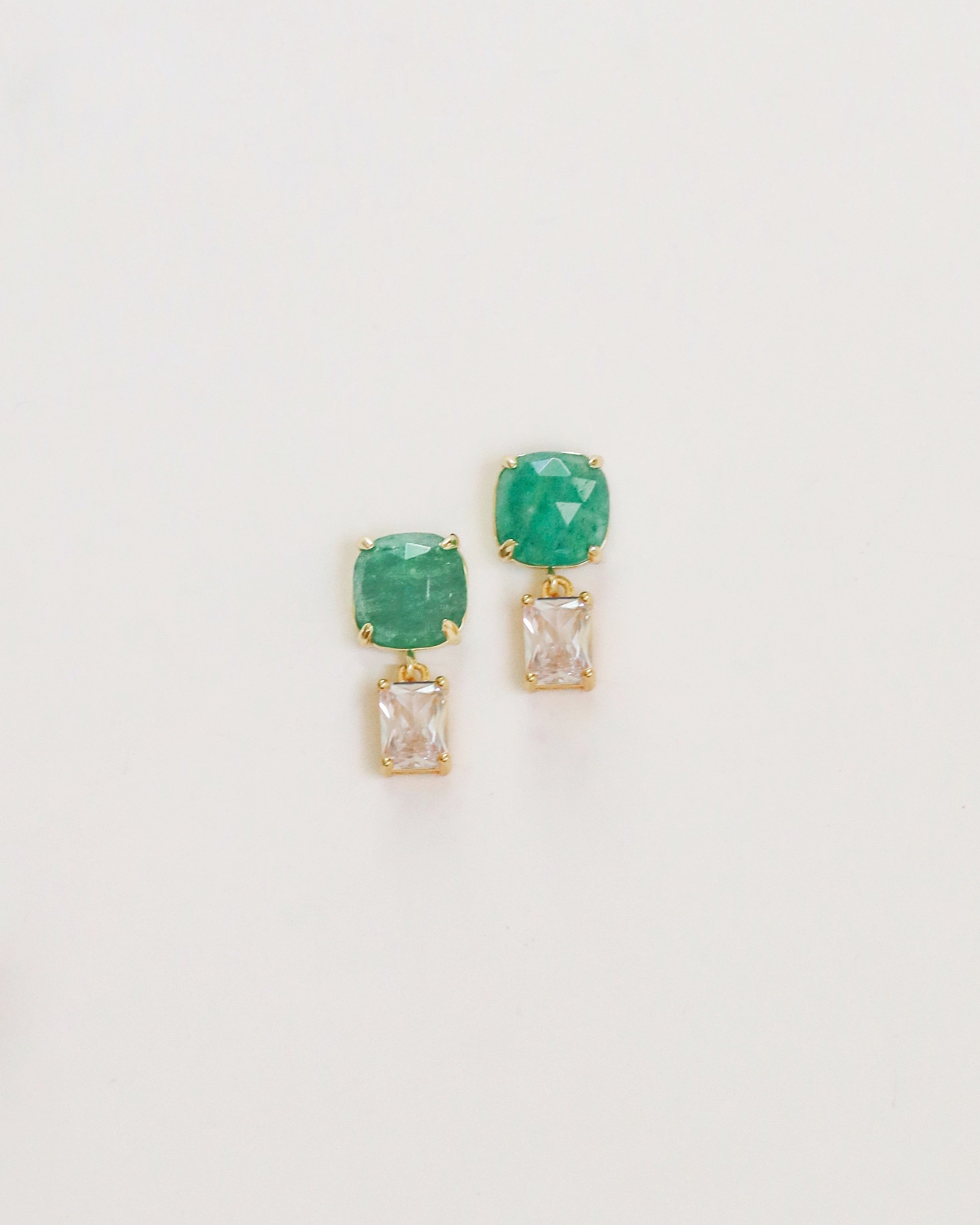 Green + Glitzy Rectangle Drop