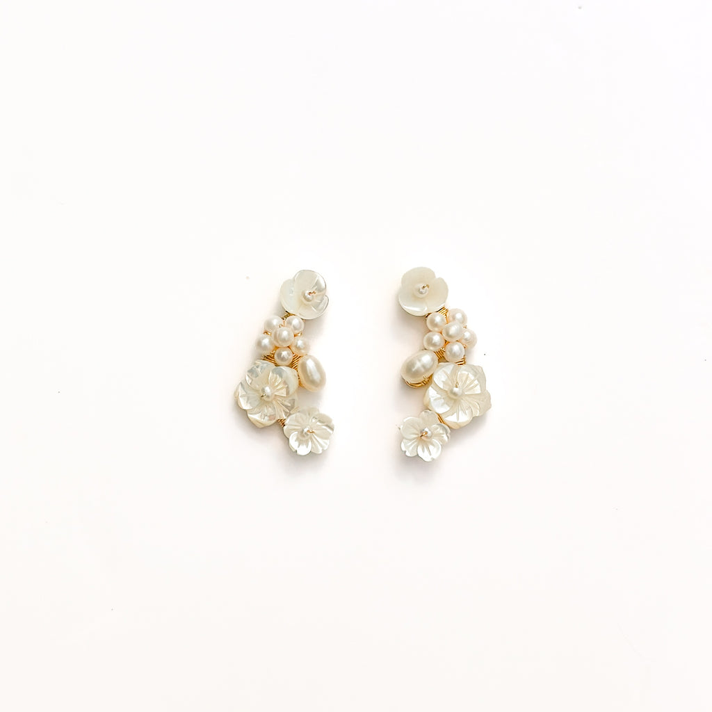 Flower Garden Pearl Studs