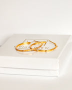 Taupe Stone Hoops