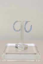Aquamarine Gemstone Hoops