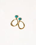 Turquoise + Wavy Hoops