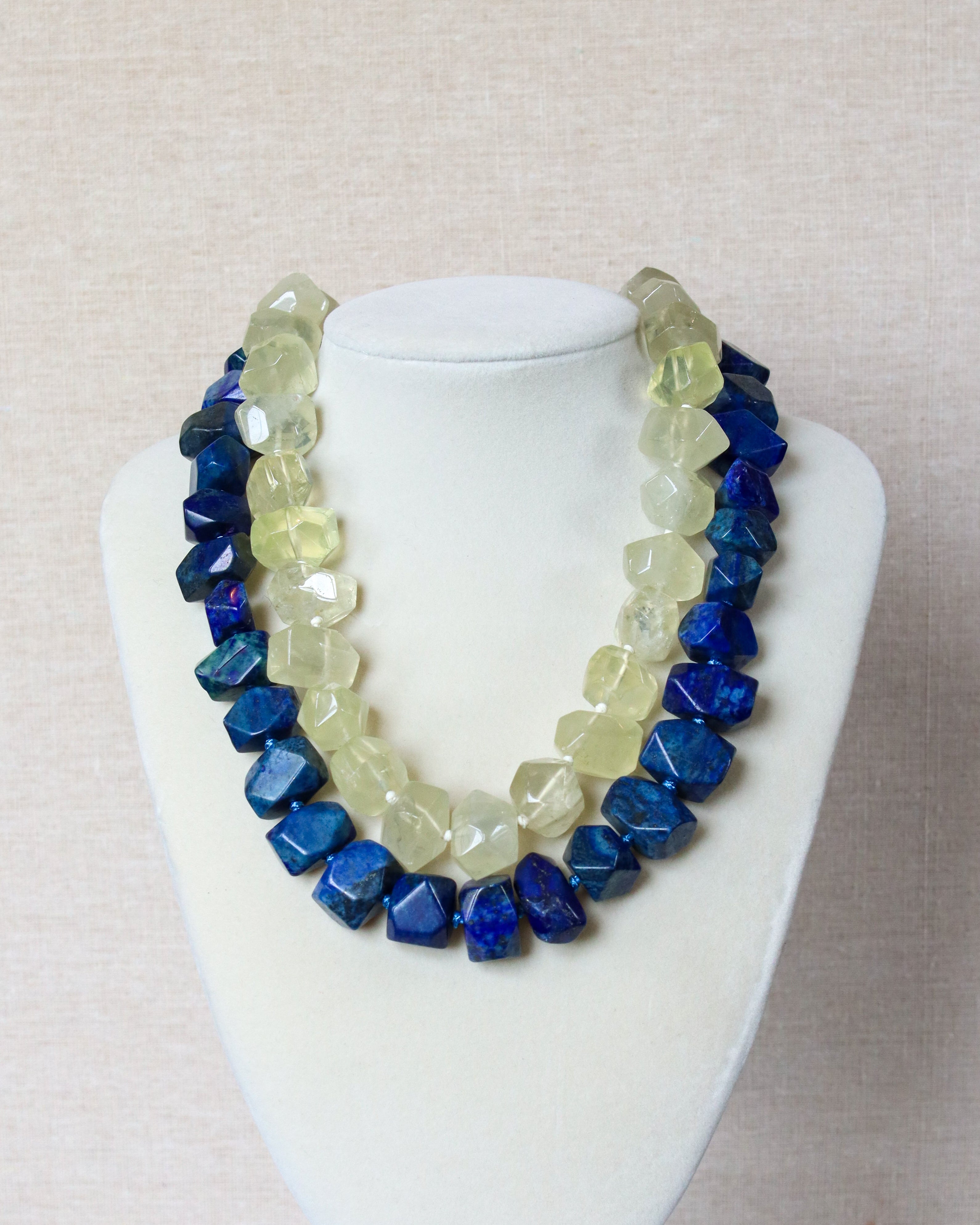 Lemon Jade Statement Stone Necklace