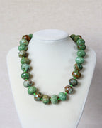 Round Stone Chrysoprase Statement Necklace