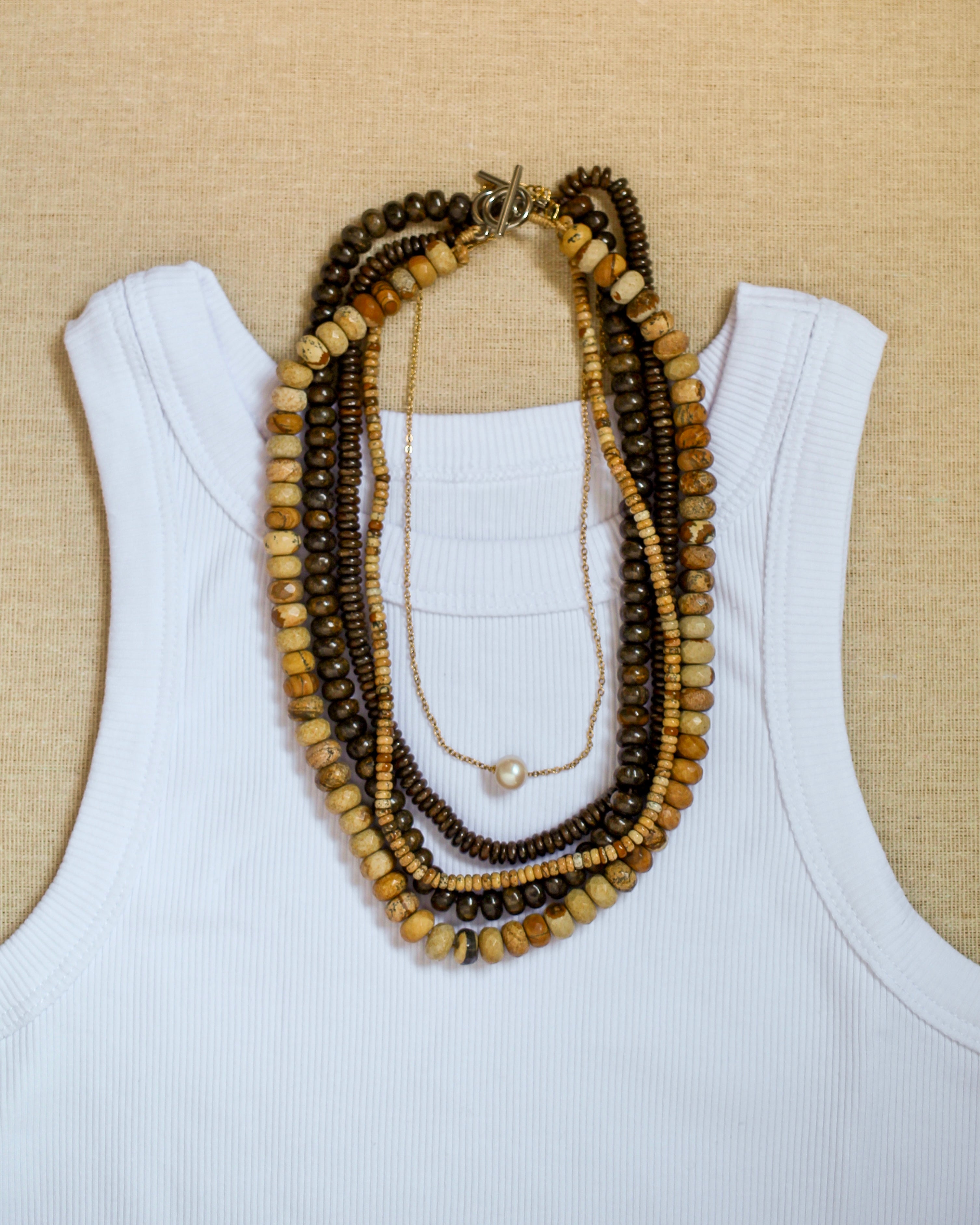 Caramel Jasper Double Strand